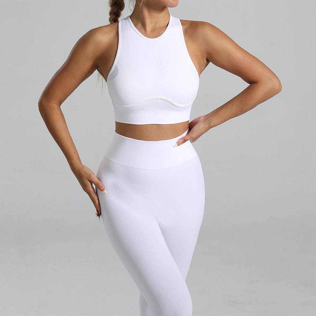 RibCore Yoga Set — Tummy-Control Criss-Cross Set
