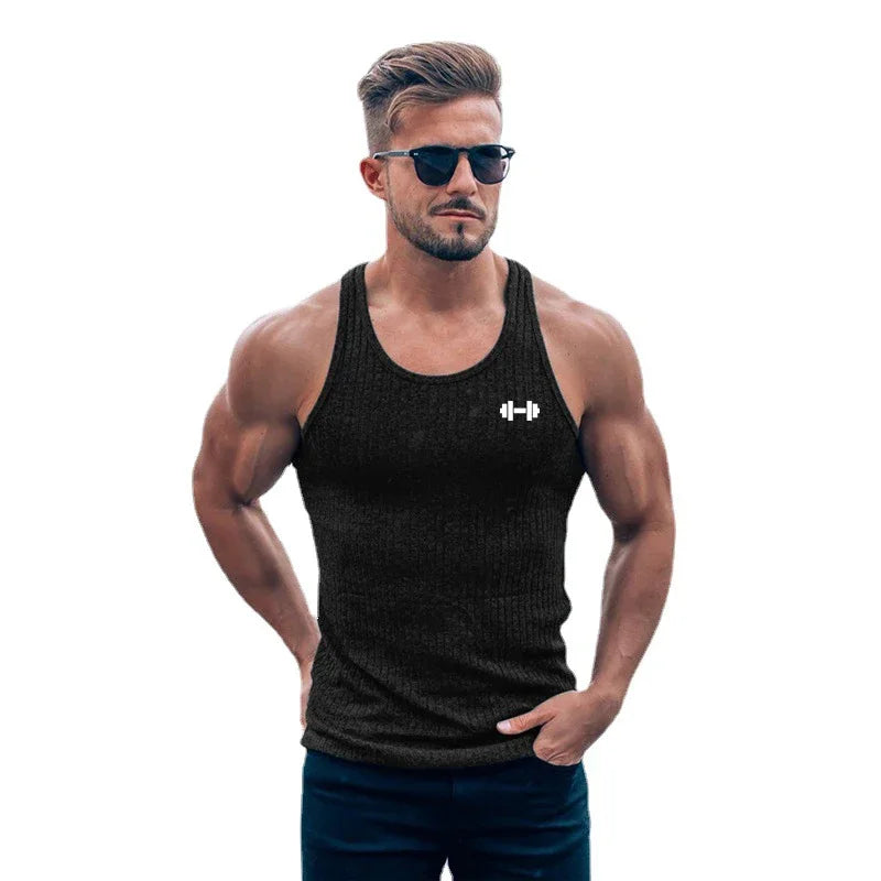 StripeFit Vertical-Stripe Slim Tank