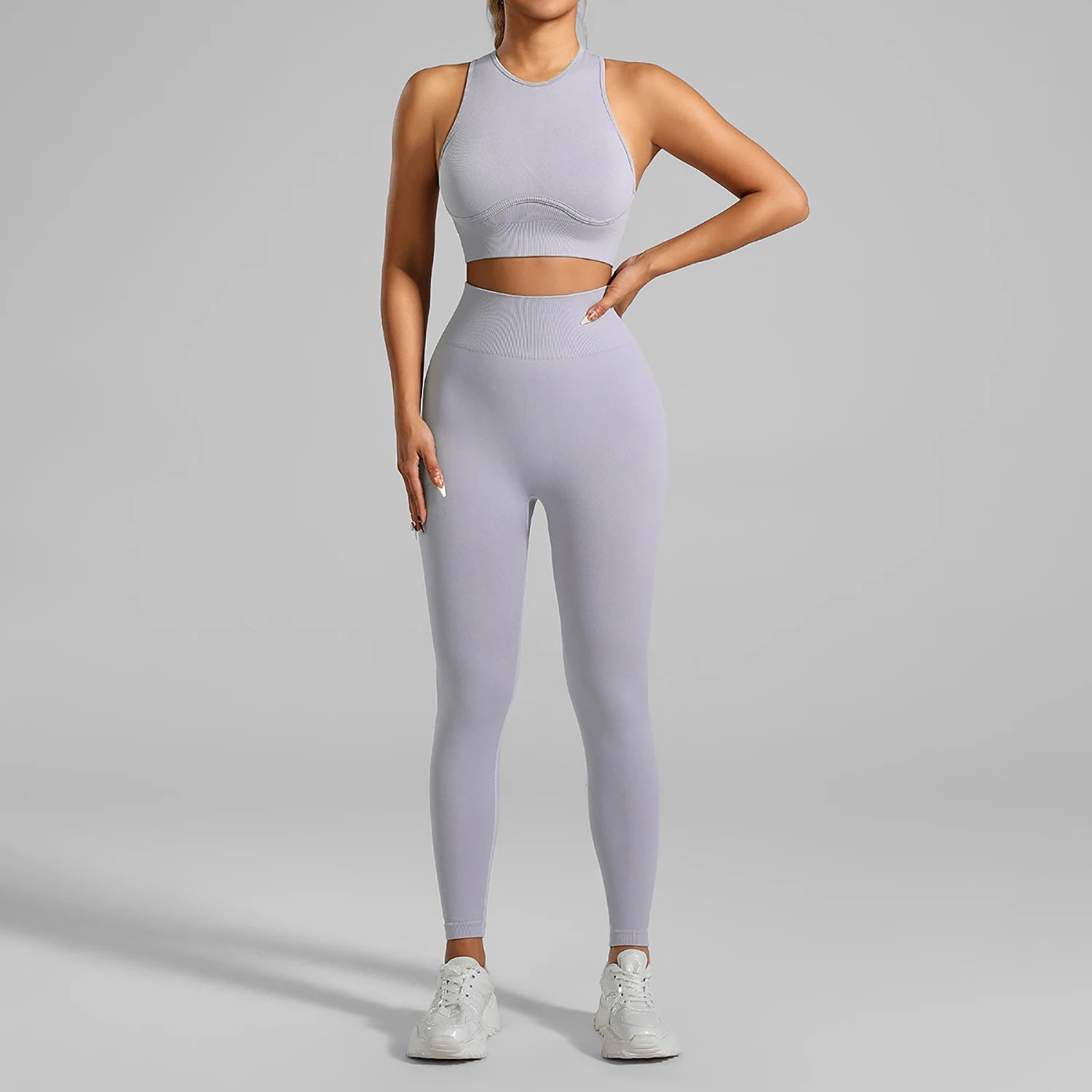 RibCore Yoga Set — Tummy-Control Criss-Cross Set