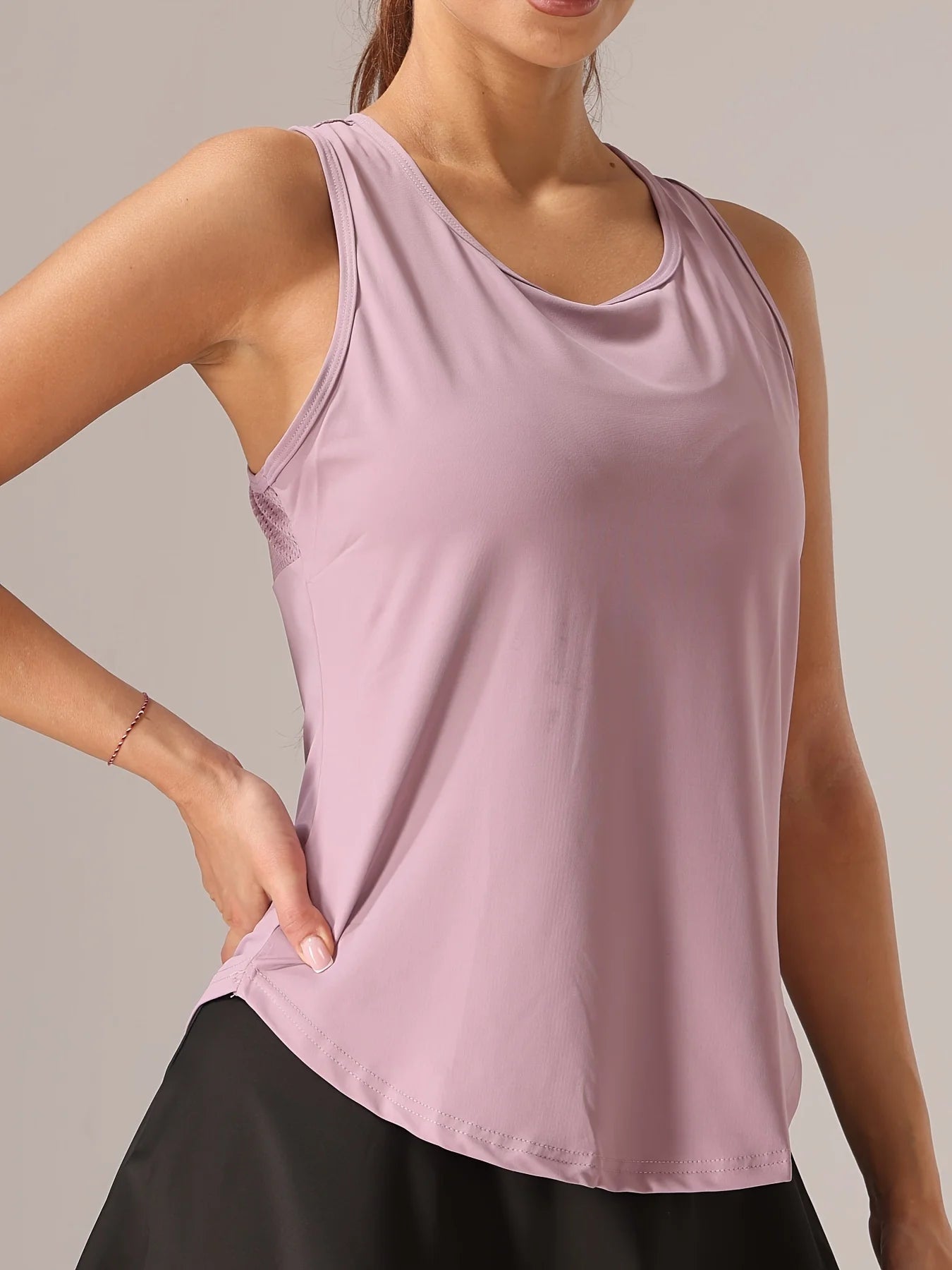 CrossMesh Athletic Tank — Mesh-Back Crisscross