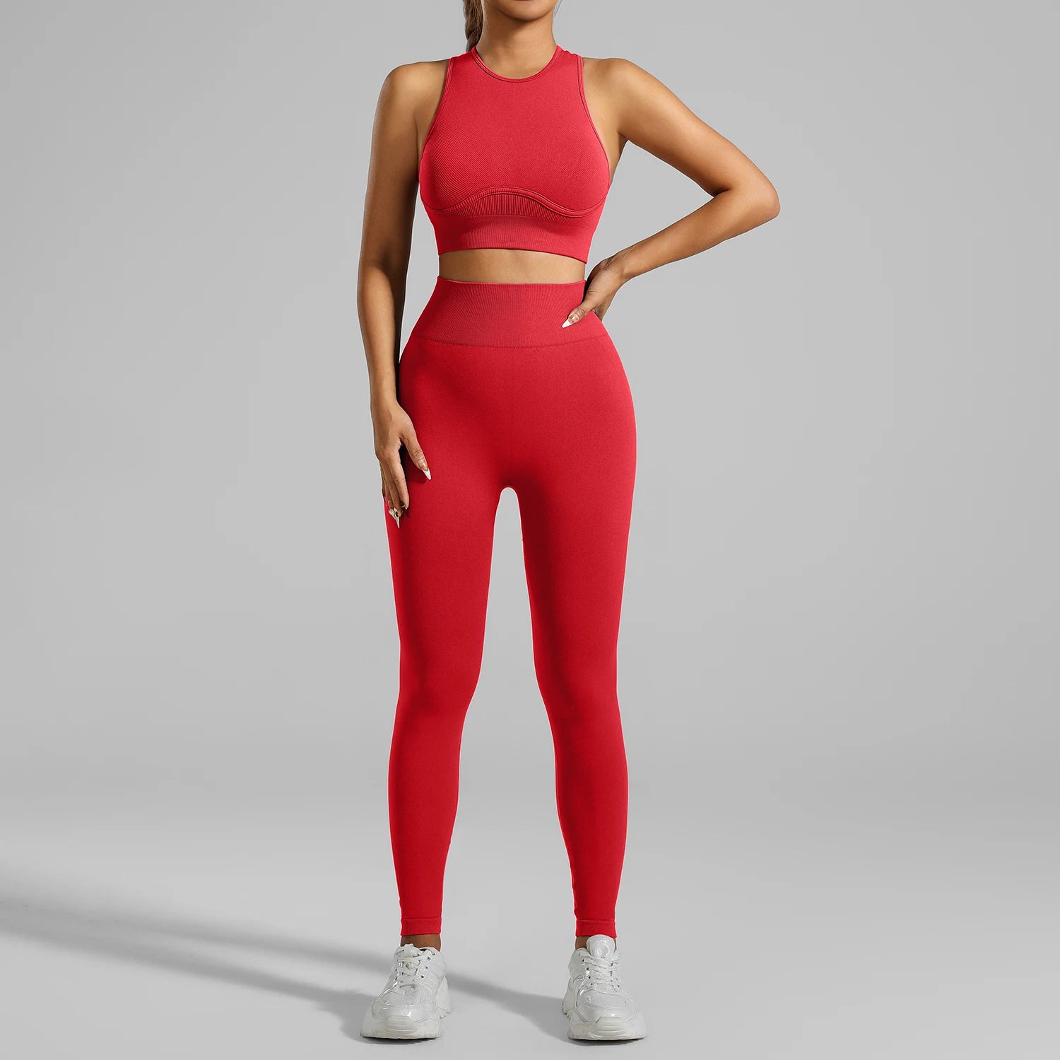 RibCore Yoga Set — Tummy-Control Criss-Cross Set