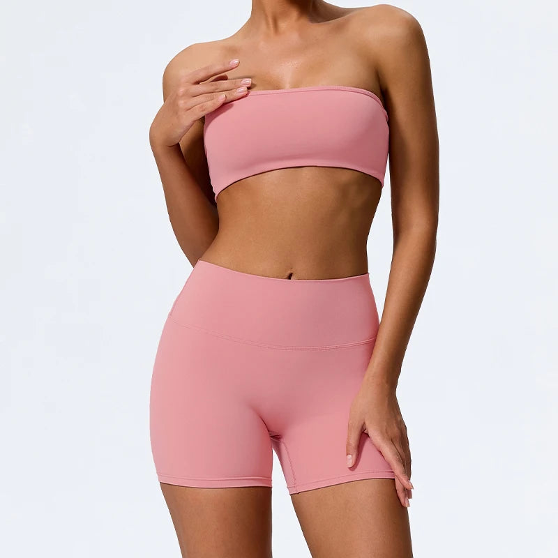 SunForm Strapless Crop &amp; Shorts Set