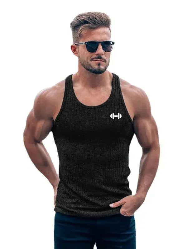 StripeFit Vertical-Stripe Slim Tank