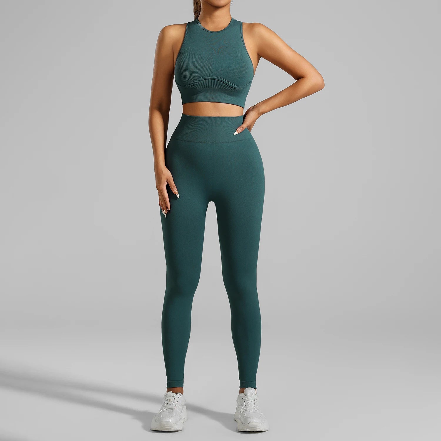 RibCore Yoga Set — Tummy-Control Criss-Cross Set
