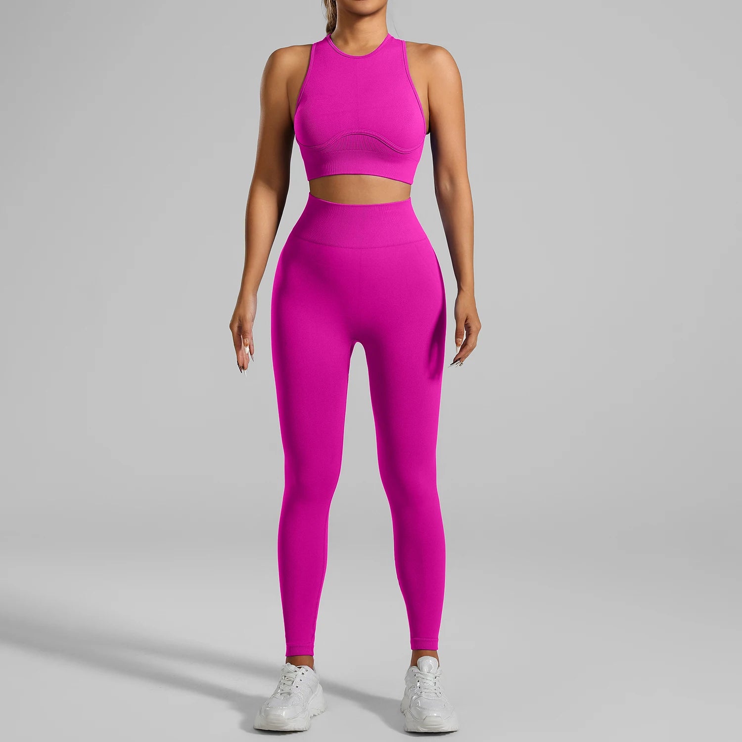 RibCore Yoga Set — Tummy-Control Criss-Cross Set