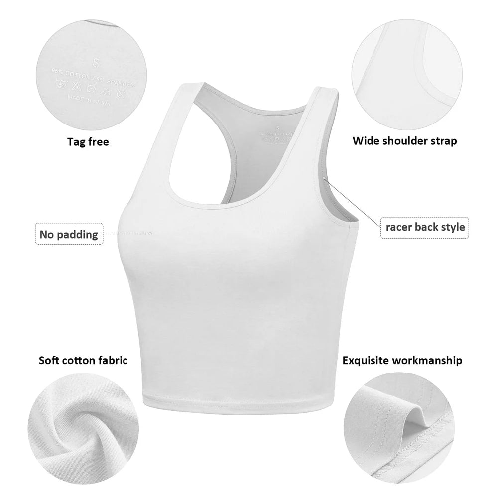 BreezeCrop Sleeveless Sport Tank