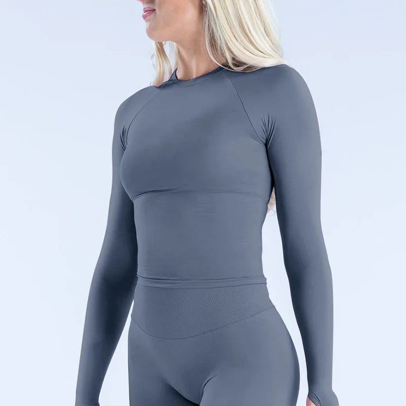 AuroraGlide Long-Sleeve Yoga Set