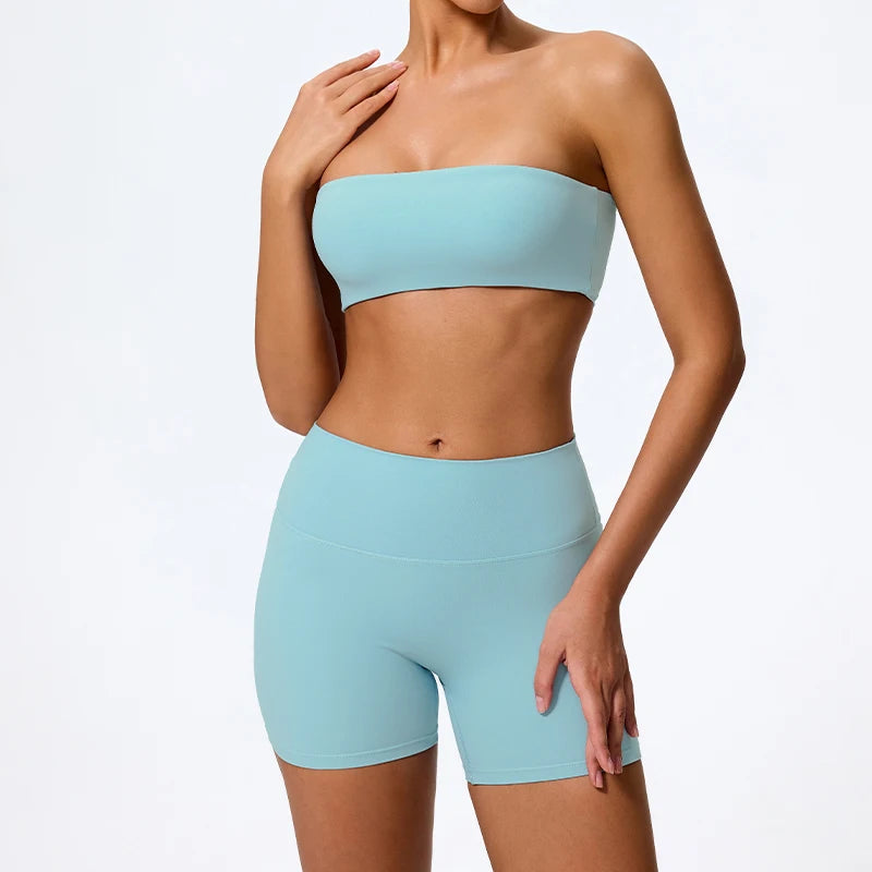 SunForm Strapless Crop &amp; Shorts Set
