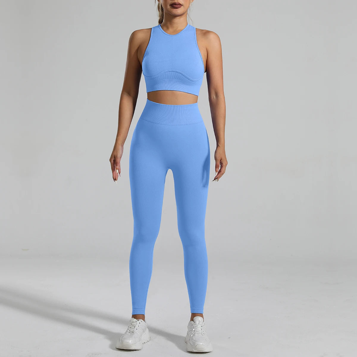 RibCore Yoga Set — Tummy-Control Criss-Cross Set