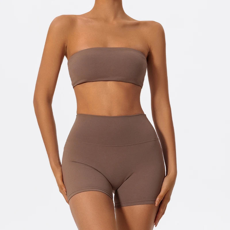 SunForm Strapless Crop &amp; Shorts Set