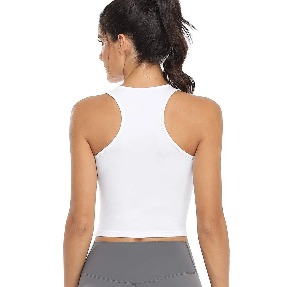 BreezeCrop Sleeveless Sport Tank
