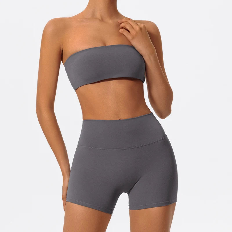 SunForm Strapless Crop &amp; Shorts Set