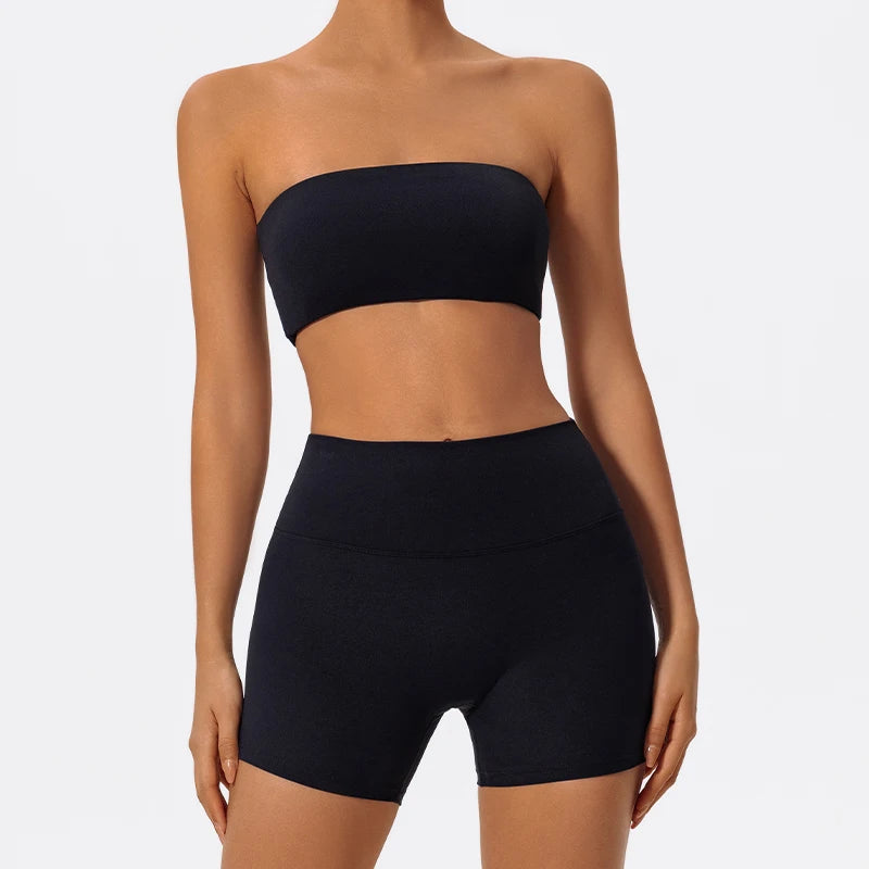 SunForm Strapless Crop &amp; Shorts Set
