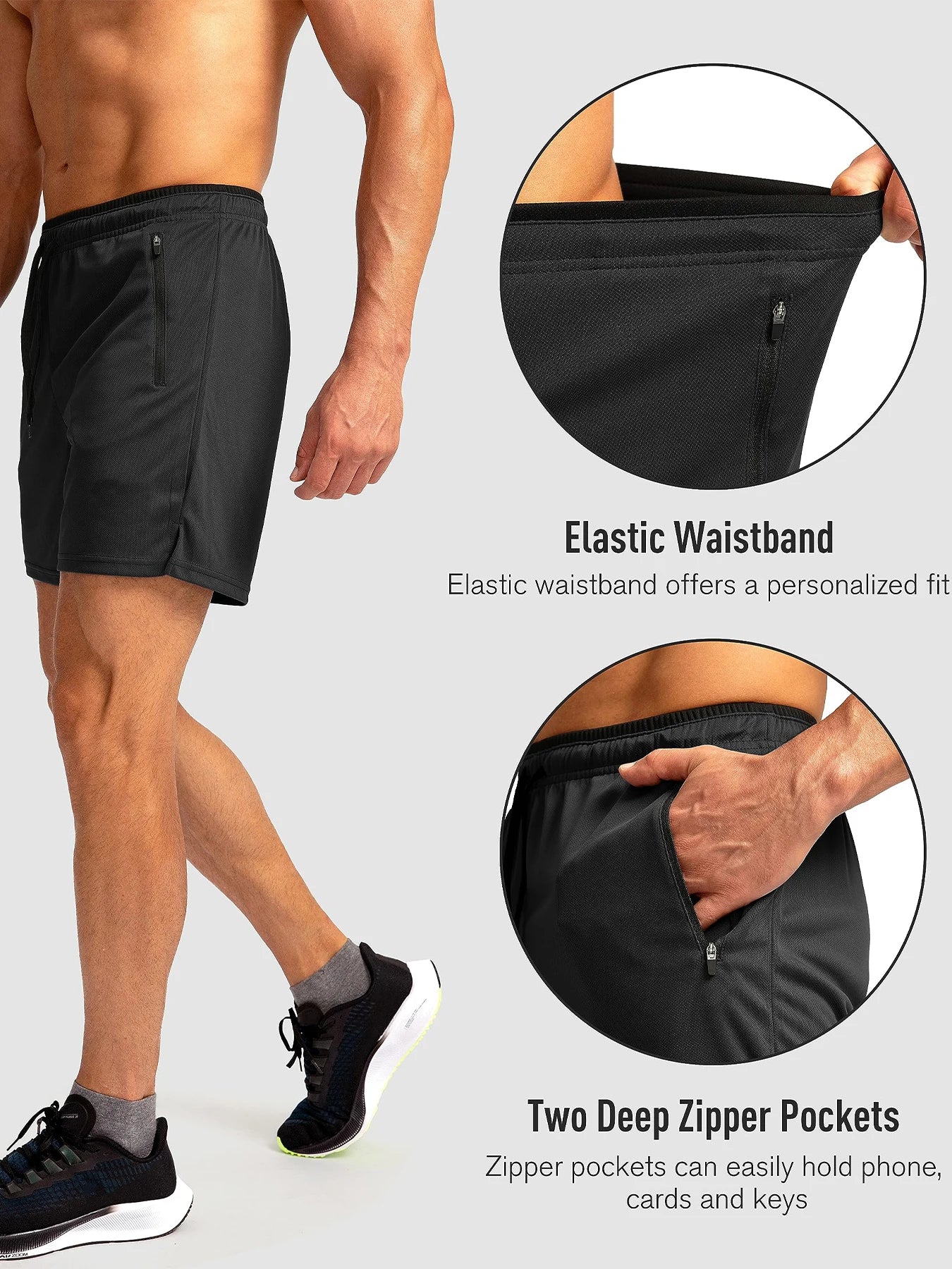ZipPocket 5-Inch Running Shorts