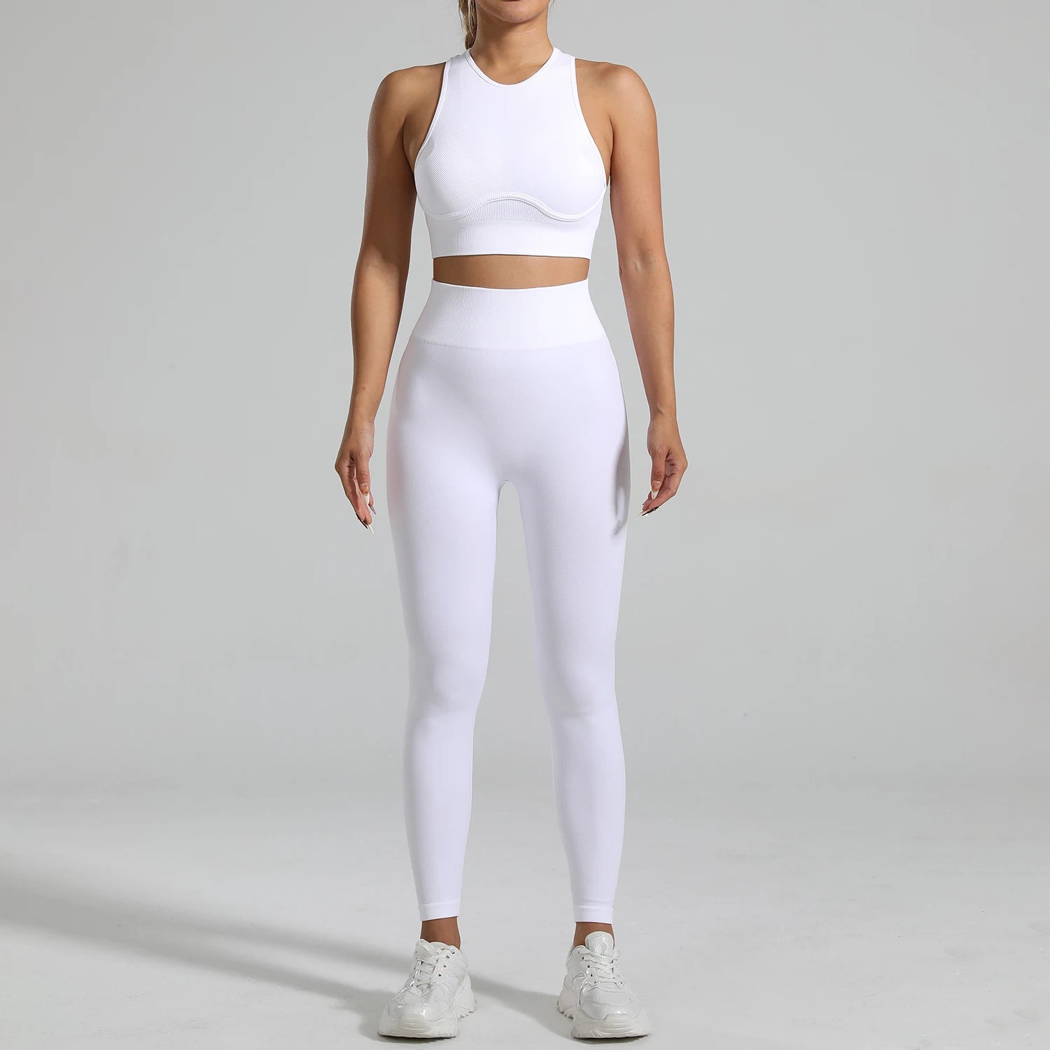 RibCore Yoga Set — Tummy-Control Criss-Cross Set