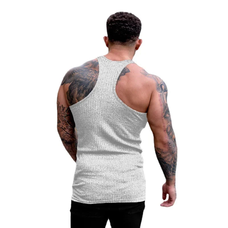 StripeFit Vertical-Stripe Slim Tank